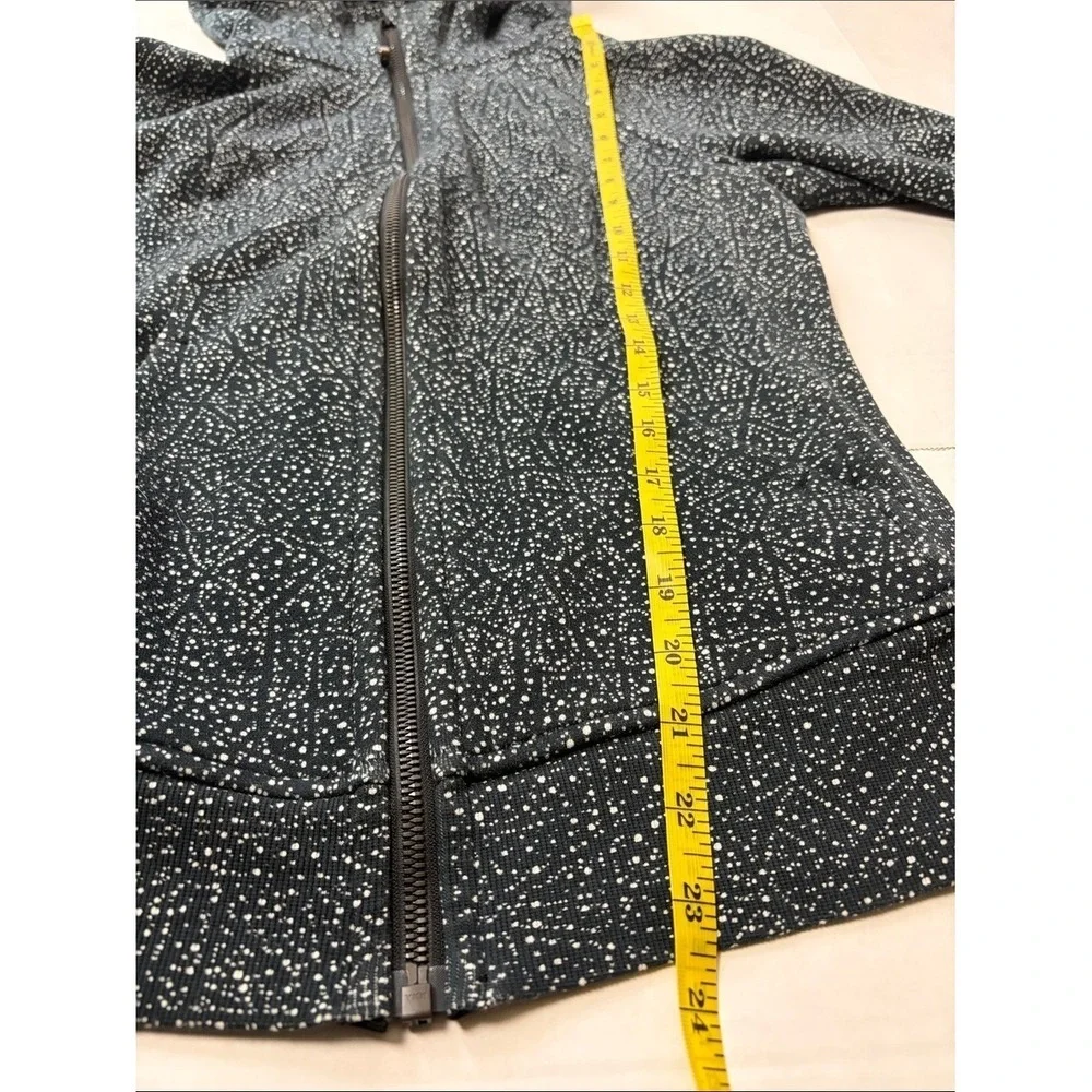 Lululemon Scuba Hoodie 4 Night View White Black Cotton Fleece Full Zip